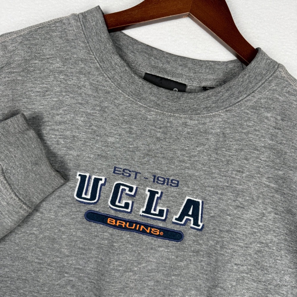 Vtg 90s Jones & Mitchell UCLA Bruins Sweatshirt Mens S Gray Embroidered Pullover